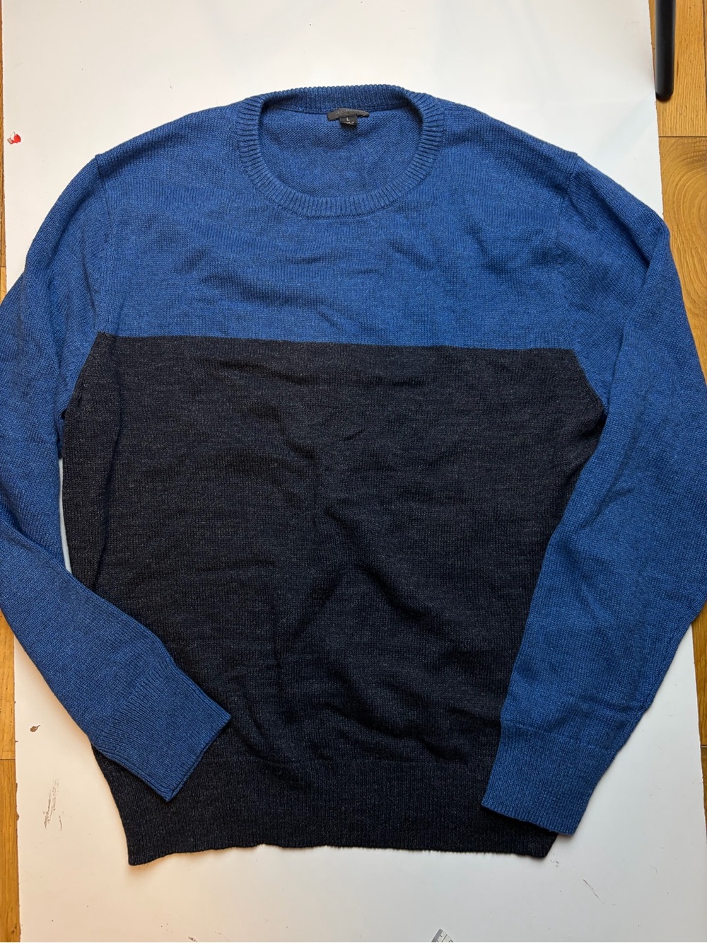 J.Crew Cotton-wool colorblock crewneck sweater AD404